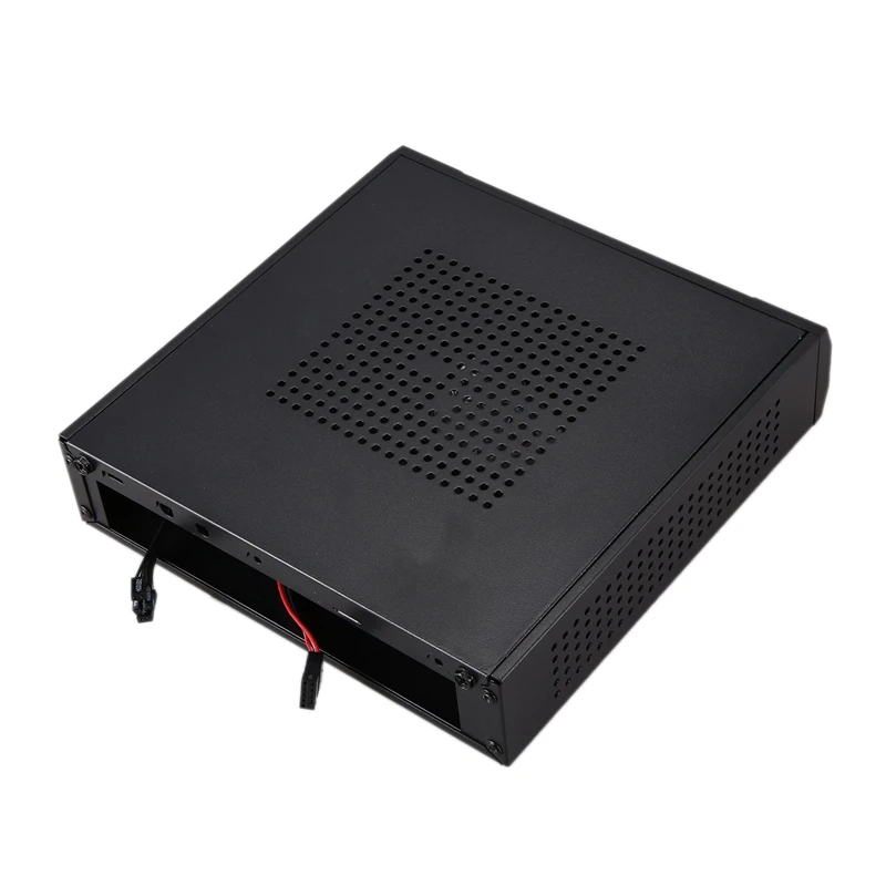 Мини ITX тонкий маленький чехол для компьютера с форм фактором HTPC 2 x USB2.0 12V 8A