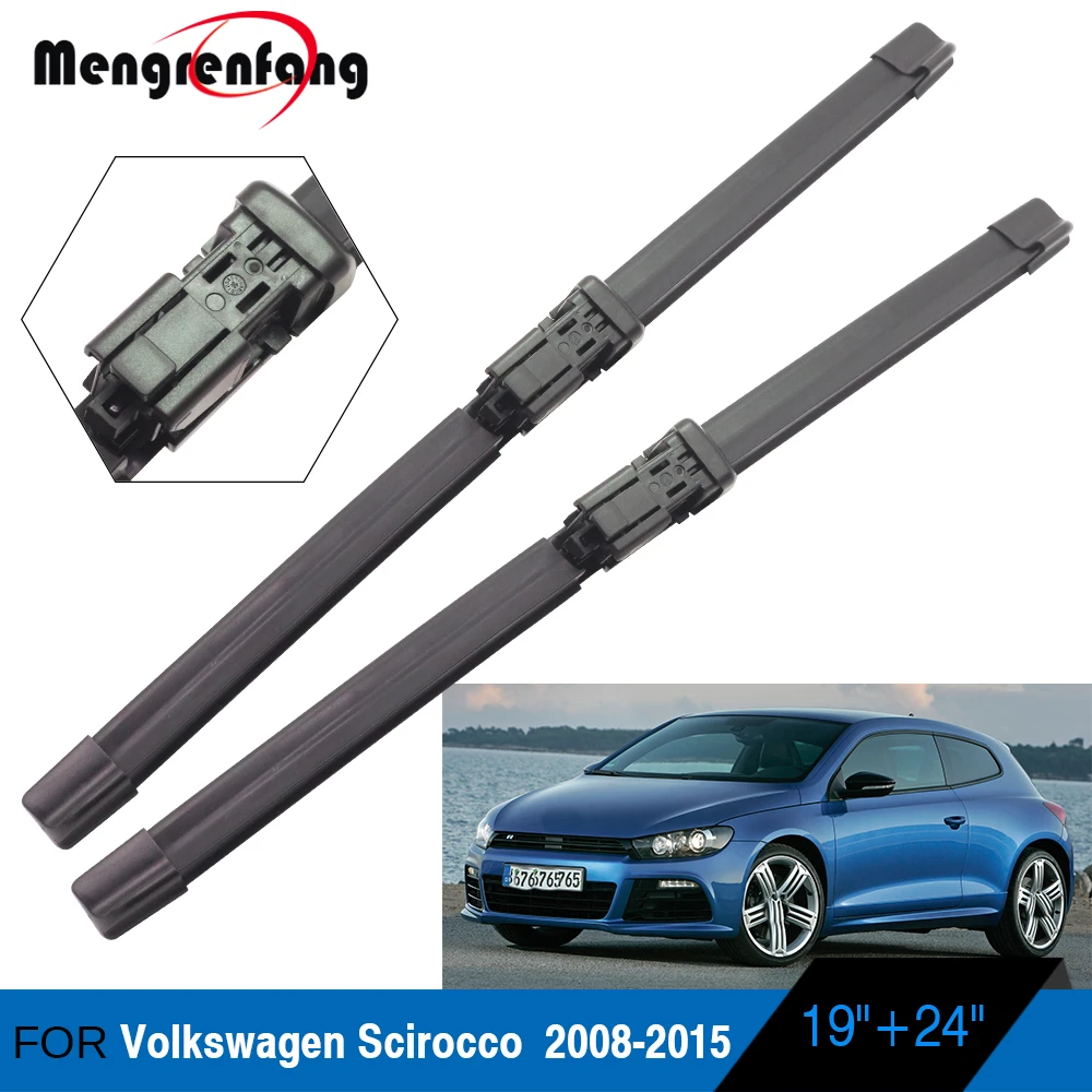 Escobillas de limpiaparabrisas de goma suave para coche, brazos de botón para Volkswagen Scirocco 2008, 2009, 2010, 2011, 2012, 2013, 2014, 2015| Limpiaparabrisas| AliExpress