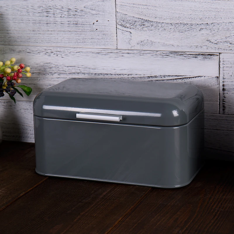 Хлебница с бамбуковой разделочной доской коробка для хранения с крышкой металлическая оцинкованная Хлебница ручки снэк-бокс кухонные контейнеры домашний декор