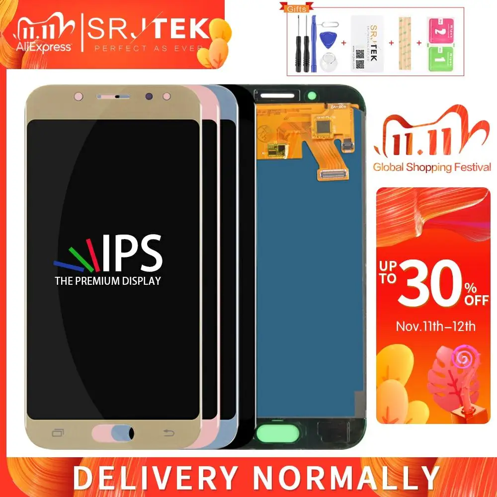 Srjtek TFT экран для Samsung J530 ЖК дисплей J5 2017 J530F Galaxy сенсорный дигитайзер стекло в сборе