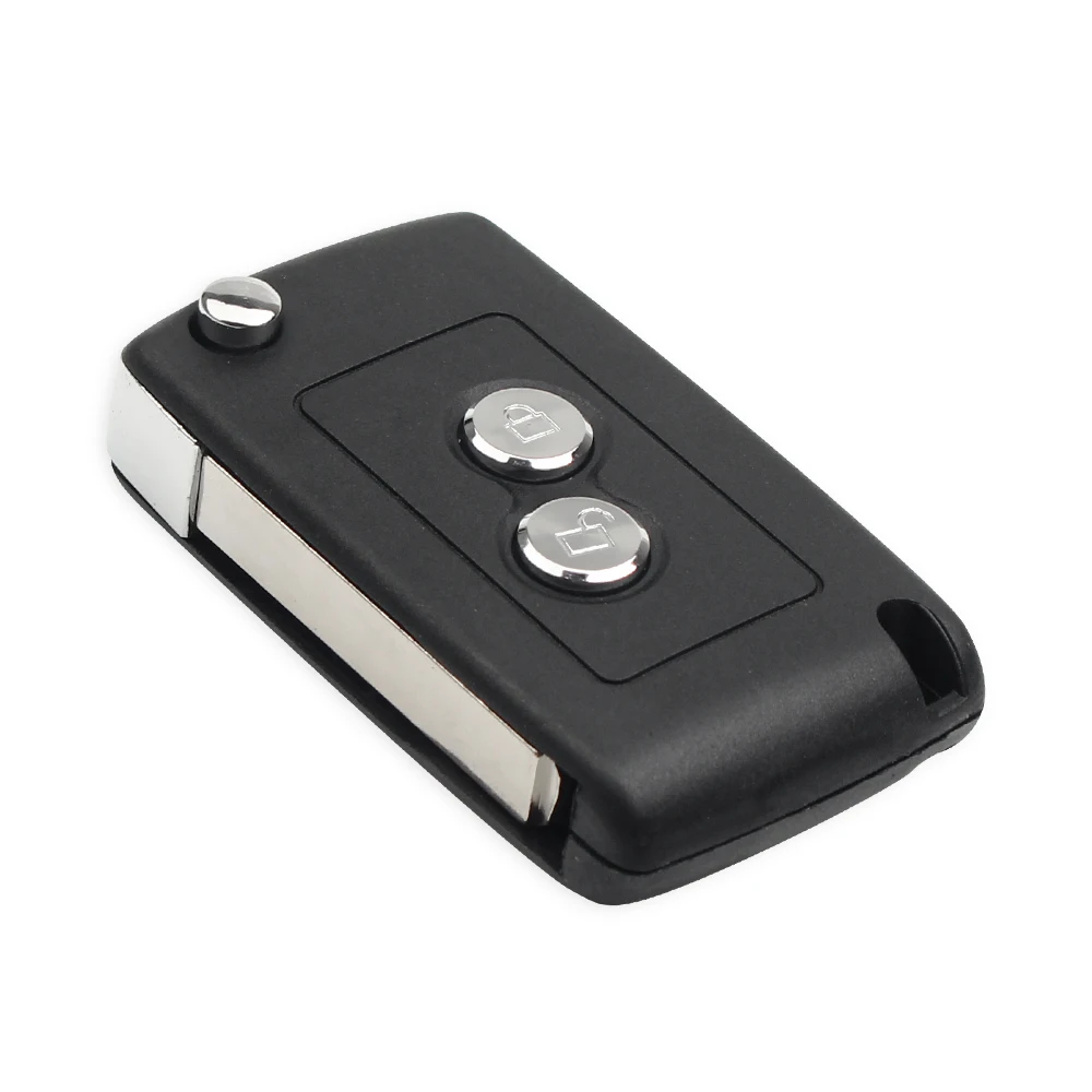 KEYYOU модифицированный Флип складной головка ключа для Toyota AYGO для Citroen C1 C3 для peugeot 307 VA2 лезвие запись Fob чехол с 2 кнопками