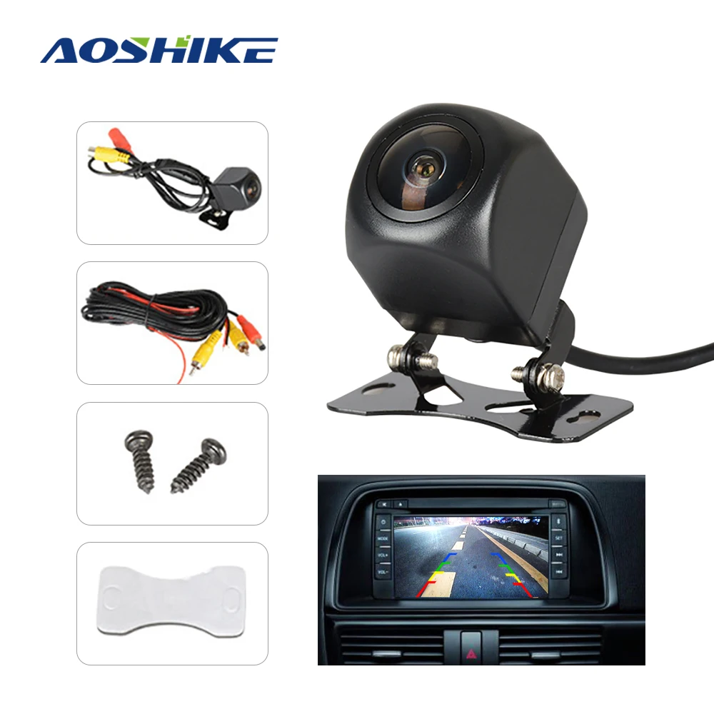 

AOSHIKE HD 170 Degree Car Rear View Camera Sony Fish Eye Lens Starlight Night Vision Car Reverse Camera Vehicle Parking Camera