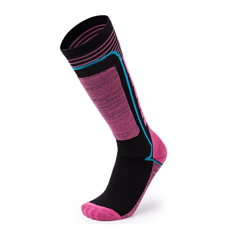 1 пара носков для катания на лыжах; дышащие теплые носки до колена для взрослых и детей; спортивные носки для альпинизма; Гольфы выше колена для бега - Цвет: MR
