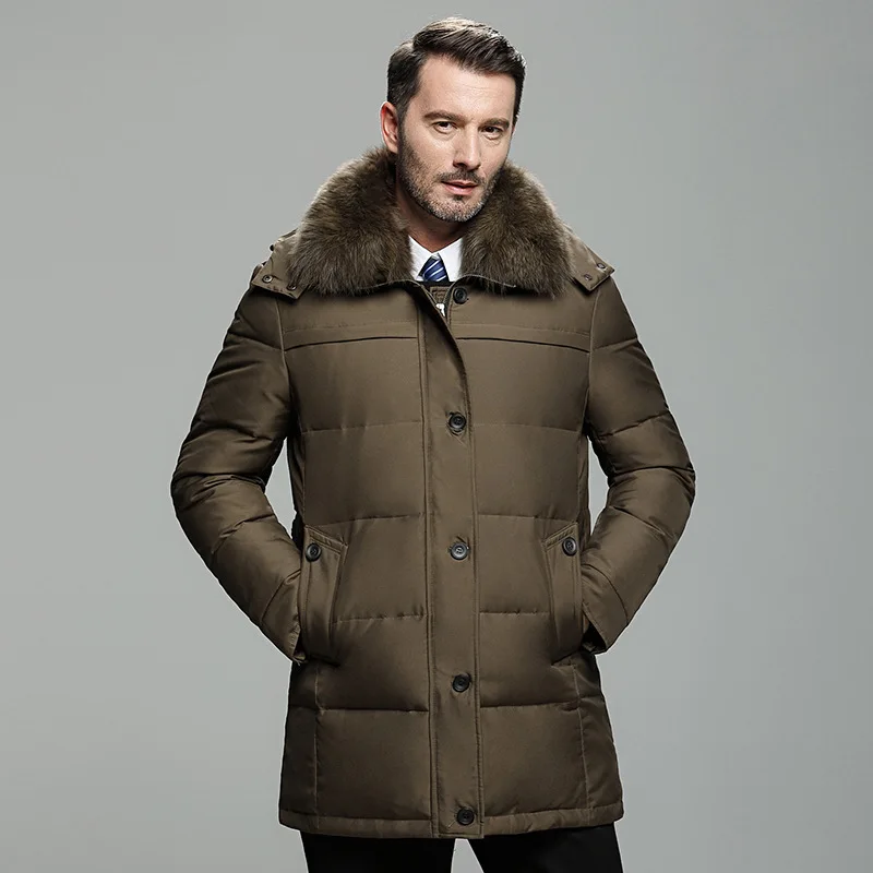 

men's winter coat, men's, natural Rex rabbit fur, collar, plus size, down jacket, warm, doudoune homme 687