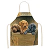 Linen dog theme Print Kitchen Aprons Unisex Dinner Party Cooking Bib Funny Pinafore Cleaning Apron ► Photo 3/6