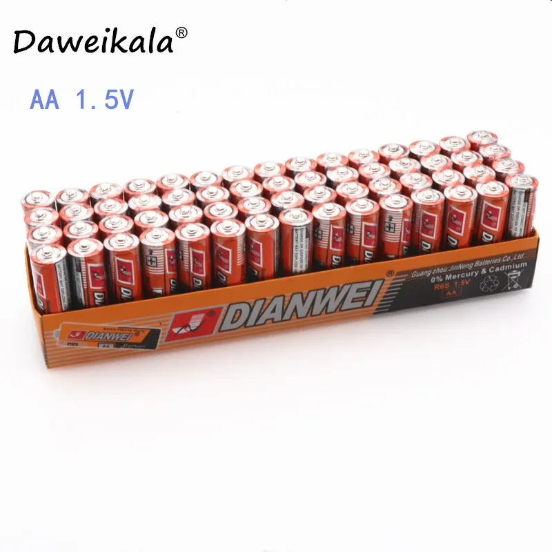 40 штук в партии AA Батарея 1,5 V LR6 AM3 E91 MN1500 сухие щелочные батарейки