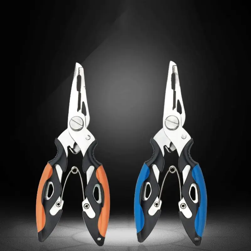 

Curved Mouth Pliers Stainless Steel 2-Color Fishing Pliers Cut The Double Ring Clasp Decoy