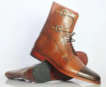 

High Quality Fashion Men Pu Leather Buckle Boot Male Casual Classic Trendy Low Heel Dress Chelsea Boots Zapatos De Hombre TV570
