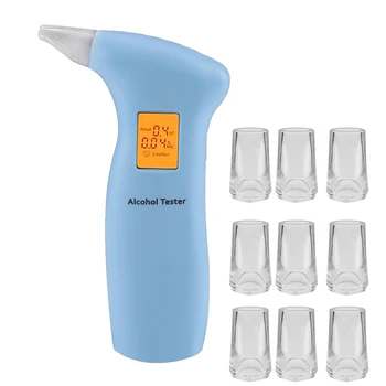 

With 10pcs mouths Professional Alcohol Tester Police LCD Display Digital Breath Quick Response for the Drunk Drivers 712T dfdf