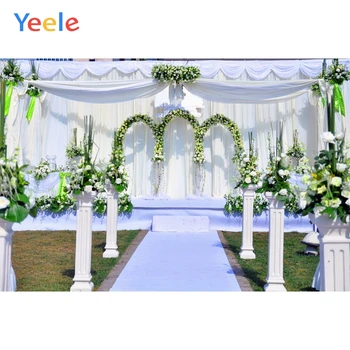 

Yeele Wedding Ceremony Photocall Curtain Flowers Photography Backdrops Personalized Photographic Backgrounds For Photo Studio