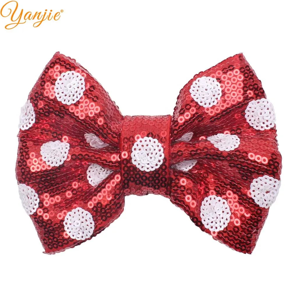 12 fermagli per capelli con fiocco e pois per bambine_voghion.com