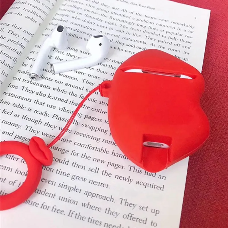 Модный чехол для наушников с сексуальными губами для AirPods, защитный чехол, аксессуары для наушников с Bluetooth, зарядная коробка