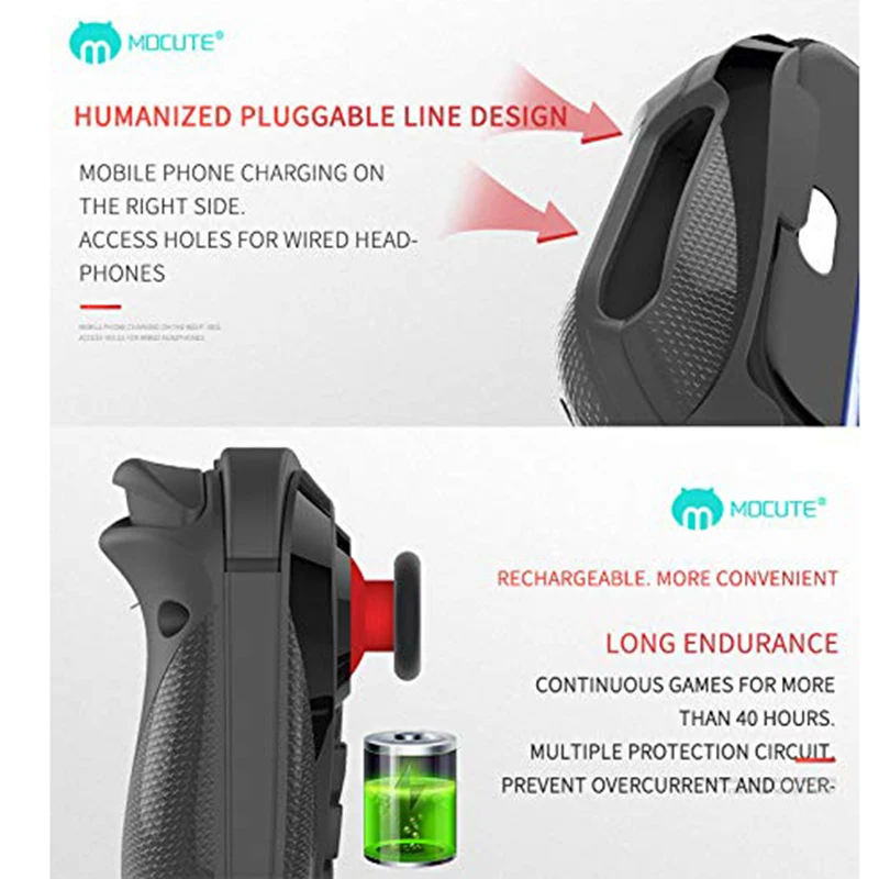  FFYY-Mocute 058 Wireless Bluetooth Gamepad Gaming Controller For Samsung Android Phone Pubg Game Te