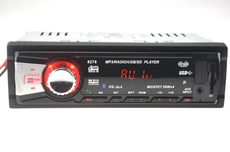 Авторадио автомобиля Радио Стерео 12 в mp3 плеер аудио Поддержка Bluetooth/SD карты/USB порт/AUX вход/телефон/1 Din радио кассетный плеер