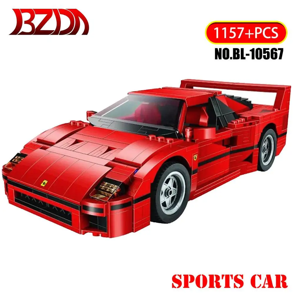 BZDA ferruly F40 скоростной Чемпион создатель эксперт 1157 шт спортивные СуперКары Модель