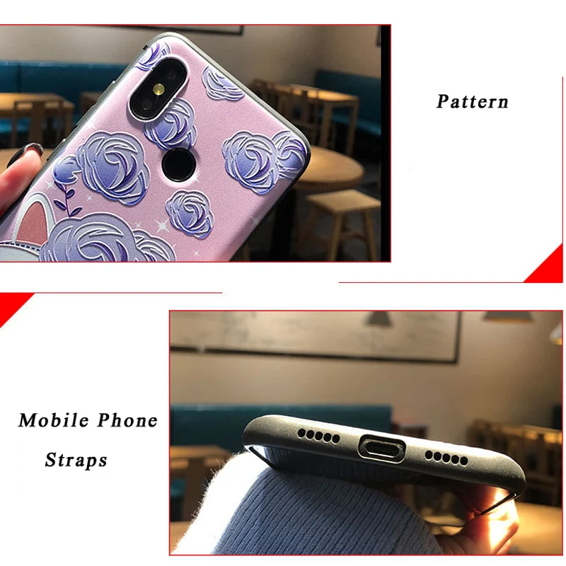 Мягкий чехол из ТПУ с 3D тиснением в виде животных для XiaoMi Mi 9 8 Mi8 SE Mix 3 2S 6X mi 9SE se