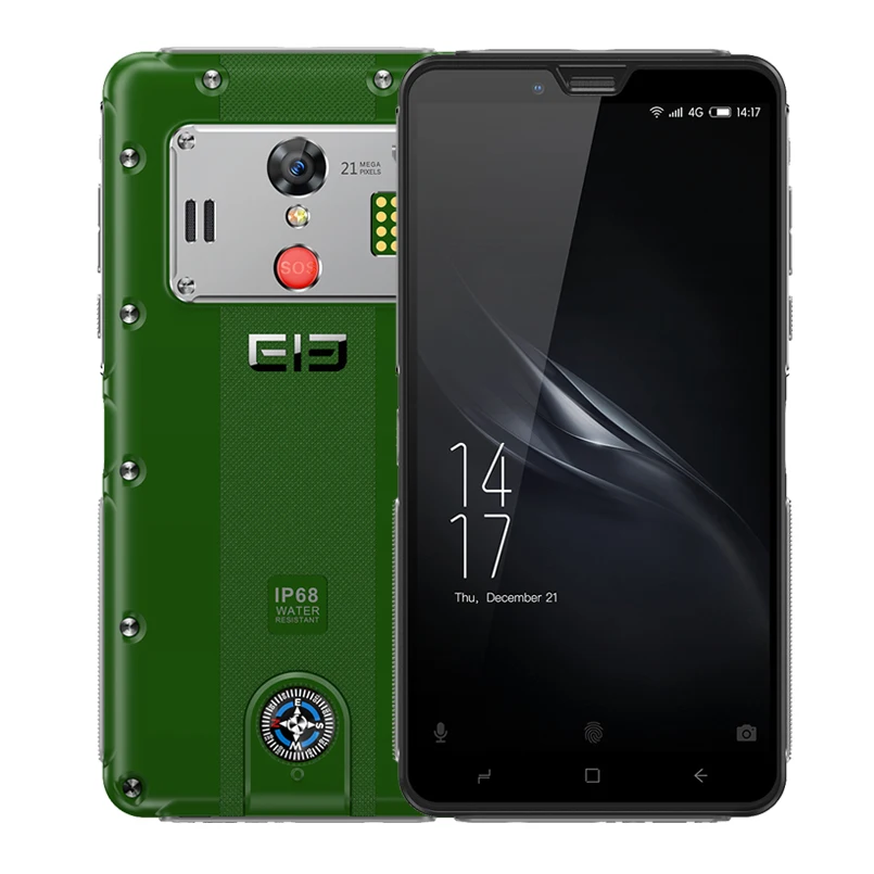 ELEPHONE Soldier смартфон 4 Гб 128 ГБ IP68 Водонепроницаемый 2K экран мобильный телефон Android 8,0 Deca Core 21MP прочный мобильный телефон