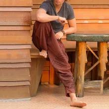 Men's Pants Long Casual Print Loose Trousers Large Size Nationality Trousers Pants Comfortable Casual Autumn Men Pants Fashion