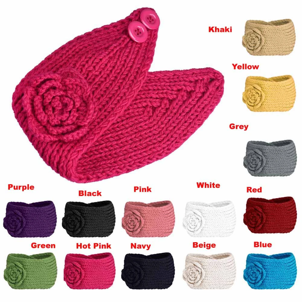 2019 Winter Warmer Knitted Elastic Wide Headbands Turban Lady Women Wide Stretch Solid Hairband Headwrap Hair Accessories 923