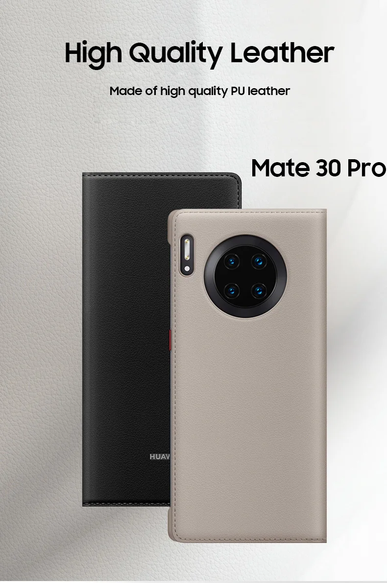 Кожаный чехол-книжка для huawei mate 30 pro, Официальный чехол для huawei mate 30 mate 30 pro с отделениями для карт, Модный чехол