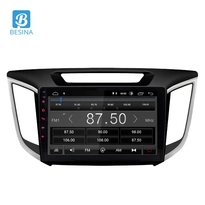 Besina Android 9,0 Автомобильный мультимедийный плеер для hyundai creta ix25- gps навигация 1 Din автомагнитола стерео магнитофон
