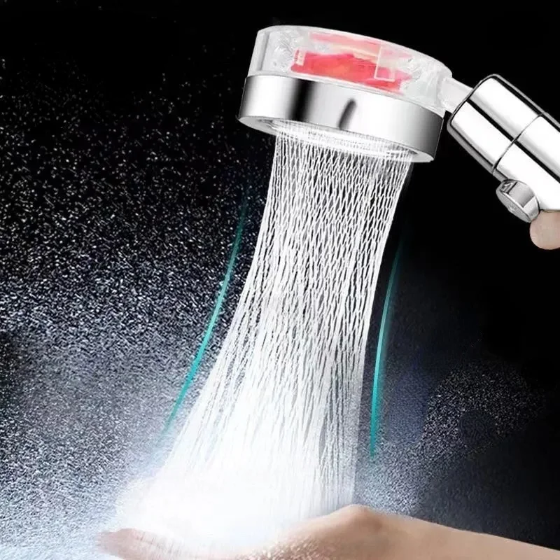 High Pressure Propeller Shower Head With Filter 360° Rotating Shower