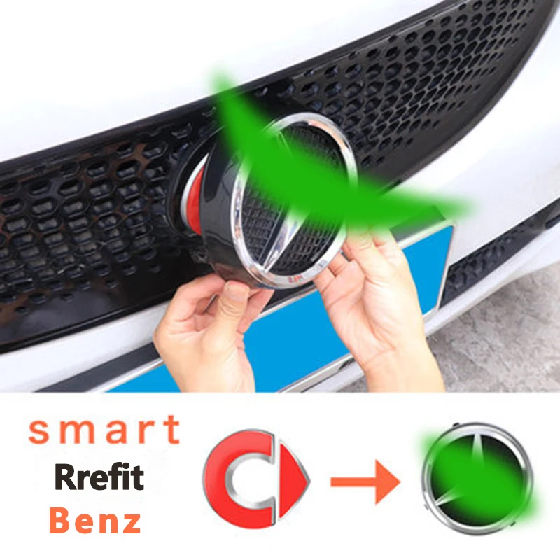 Car Sticker For Mercedes-Benz Smart Fortwo Forfour 453 Air intake grille logo modification accessories Trunk decoration Badge