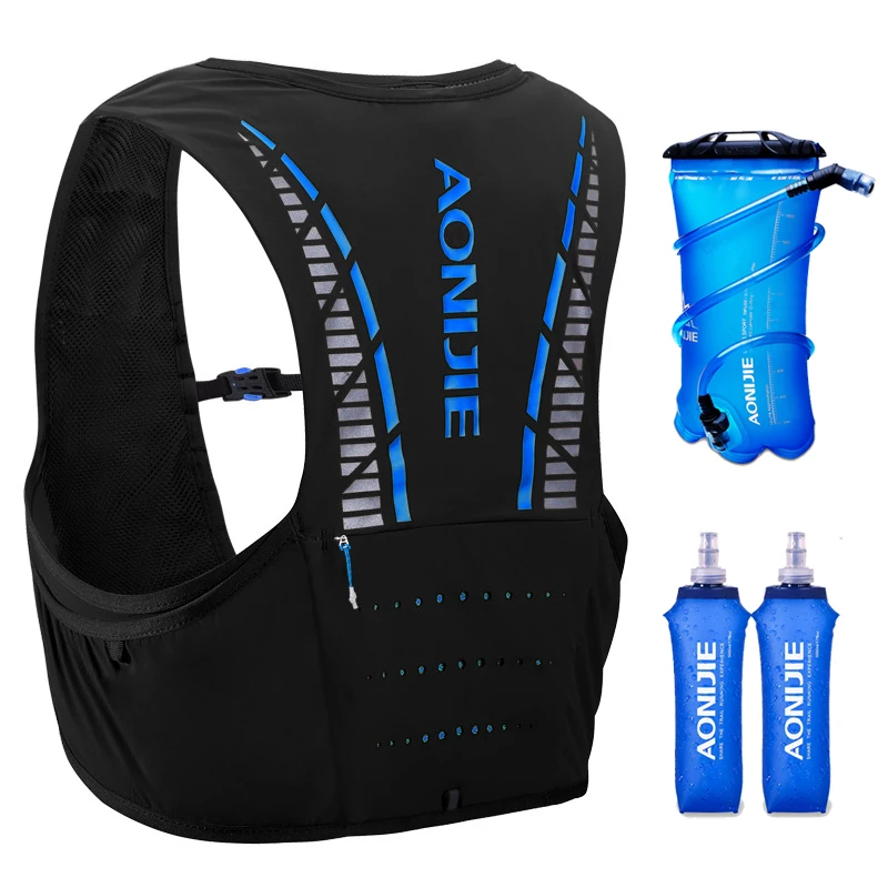 AONIJIE Men Women Trail Running Backpack 5L Lightweight Hiking Racing Cycling Marathon Hydration Vest Rucksack Optional Bottles