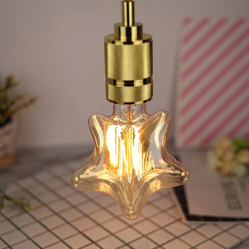 

Star Retro Light 2700K Warm White Edison Bulb 220V 40W E27 Pentagram Light Bulb LED Light Retro Decoration Light Art Chandelier