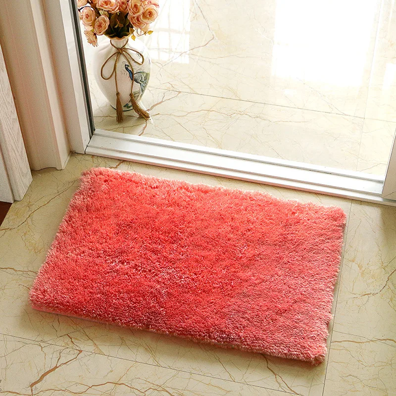 Solid Color Home Welcome Entrance Door Mats Washable Bedroom Floor Mats Area Rug For Living Room Hallway Rugs Bedside Warm Mats