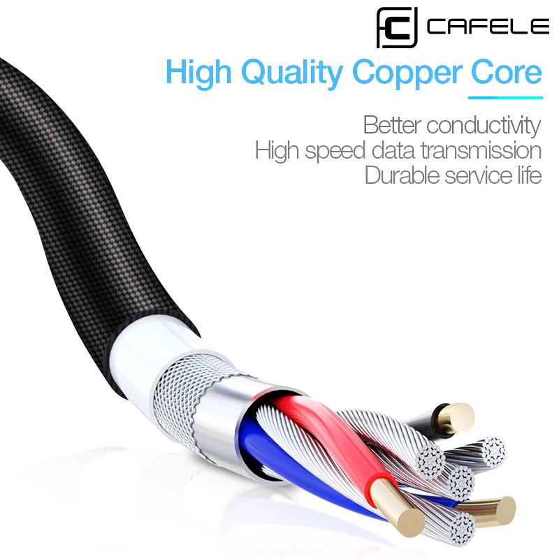  CAFELE USB Kabel für iPhone Kabel USB Typ C 3A Schnelle Lade USB C Typ-C Ladegerät Telefon Kabel 13