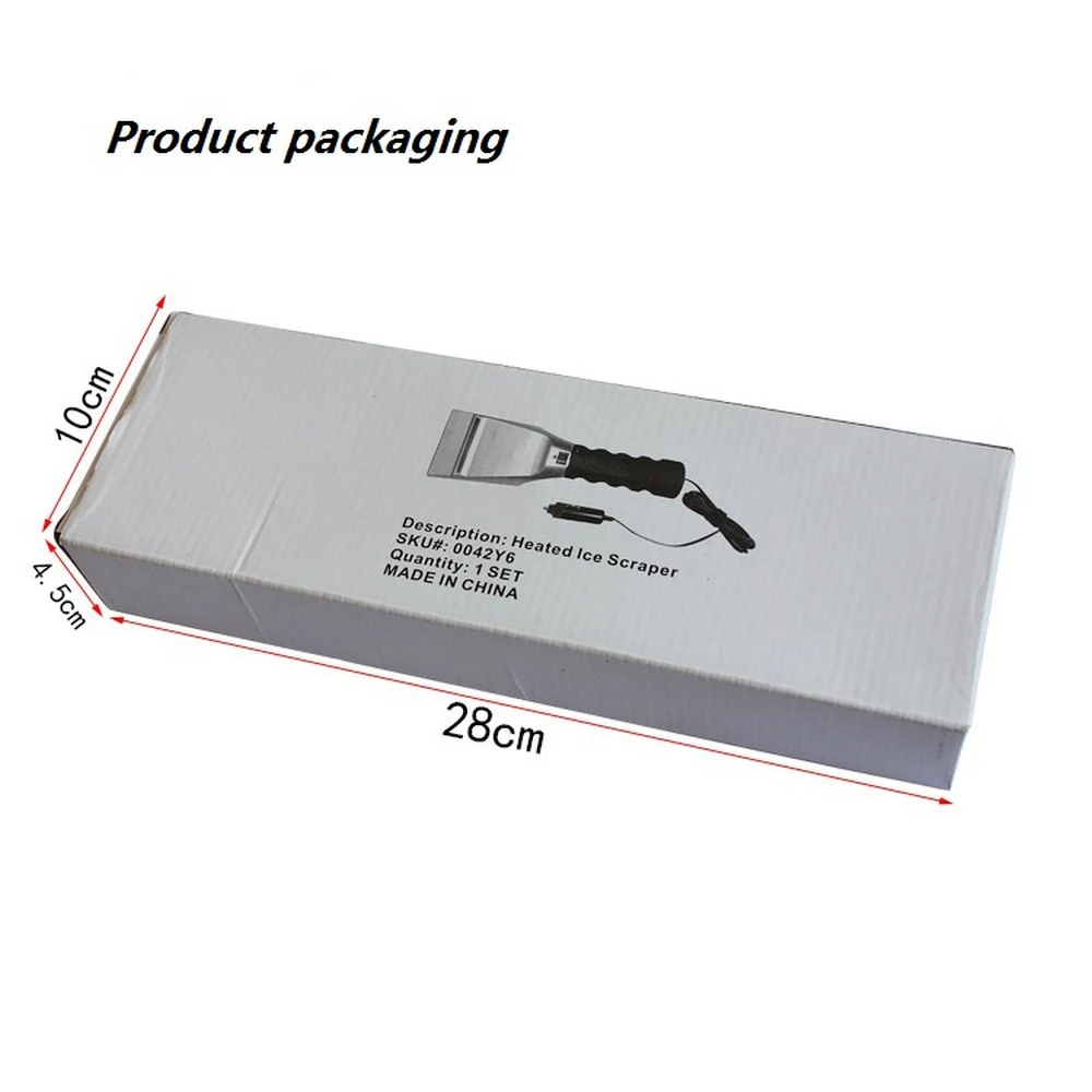 Car Ice Scraper Snow Shovel Windshield Ice Glass Scraper Brush For Car 12V Electric Heated Windshield Glass Defrost Clean Tools
