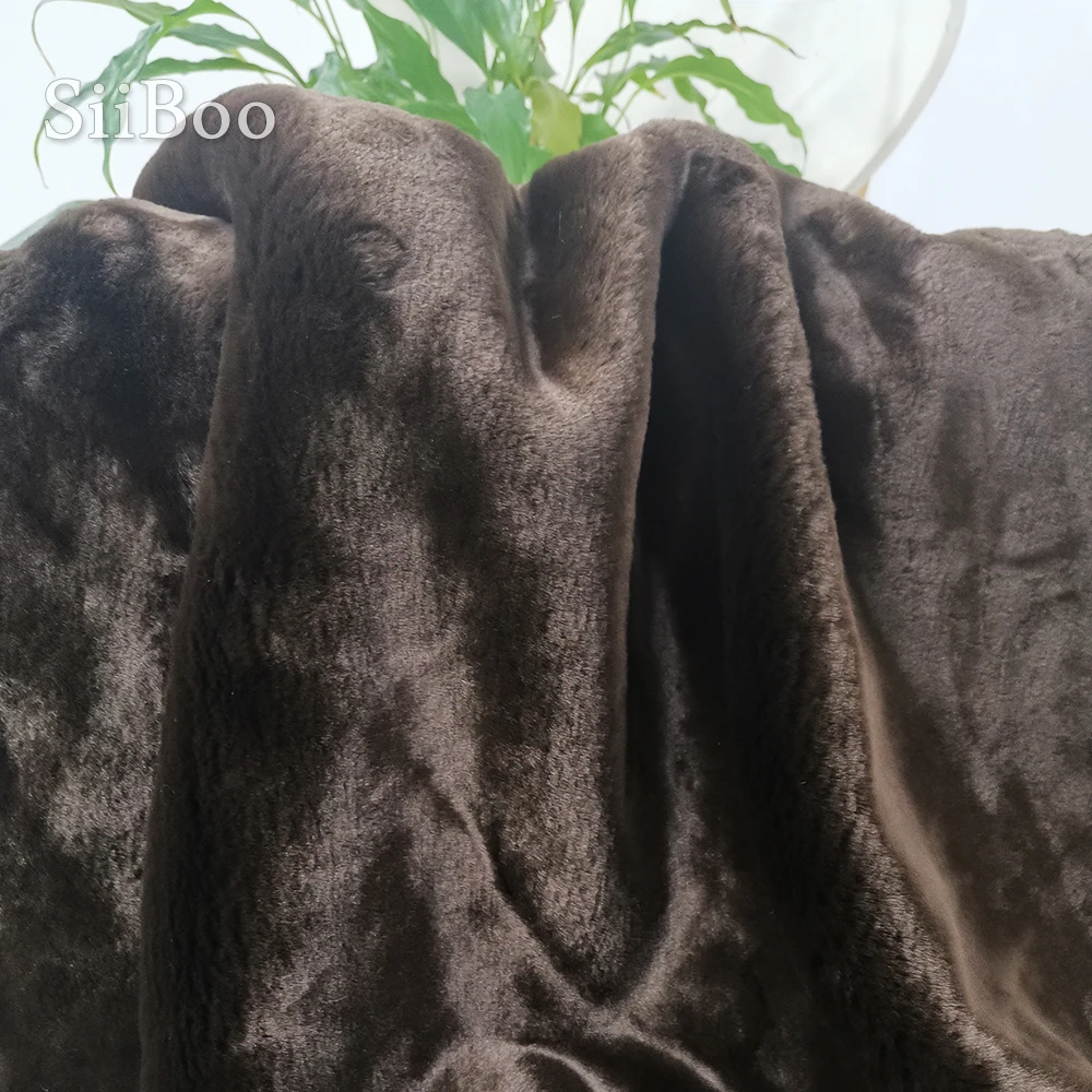 6 цветов однотонная ткань из искусственного кроличьего меха для зимнего пальто