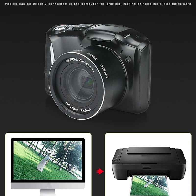 Digital Camera 3.5 Inch Display HD Digital Camera 24MP Single Optical Zoom Digital Camera