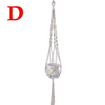 

Handcrafted Braided Macrame Rope Hanging Basket Flower Pot Holder Plant Hanger
