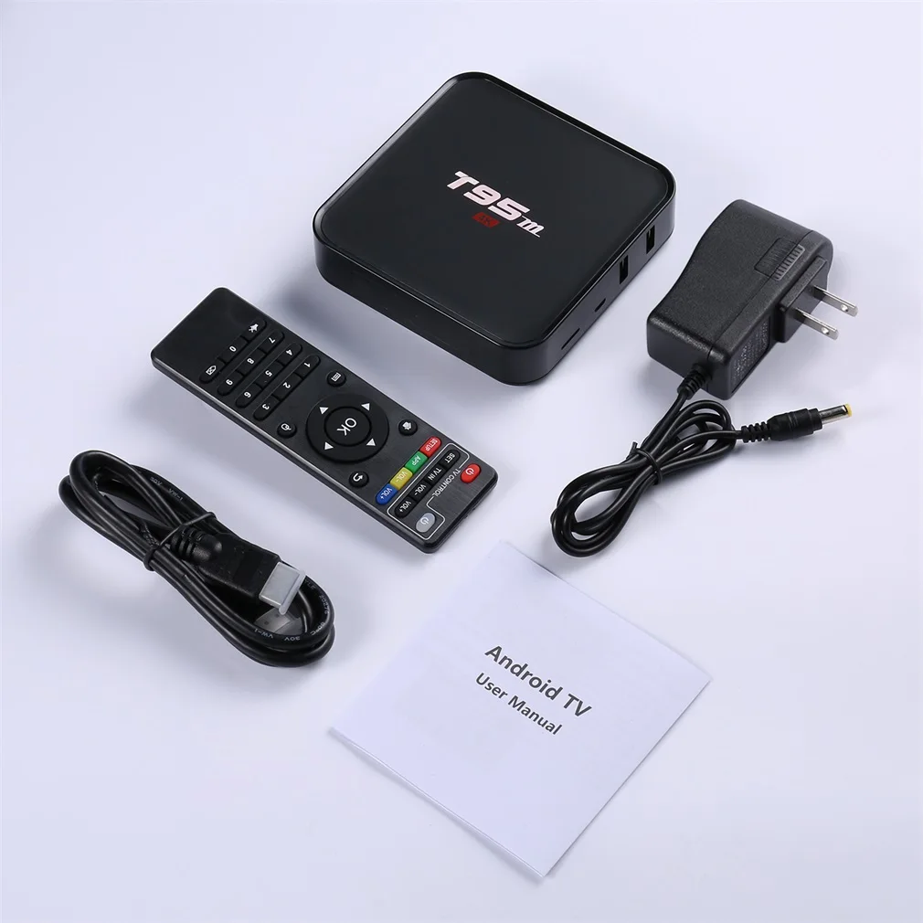 Android tv Box T95M Встроенный 2,4G WiFi Amlogic S905 для Android 6,0 четырехъядерный H.265 4K светодиодный дисплей WiFi плеер 2 ГБ 8 ГБ