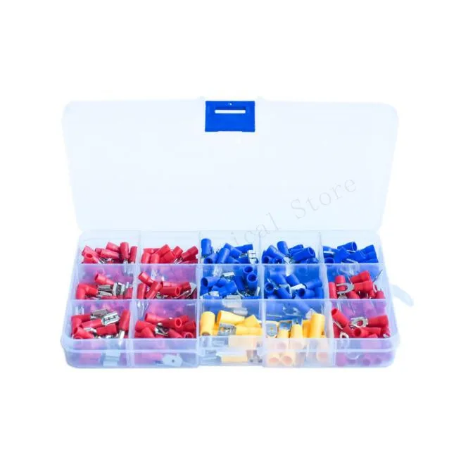 

280pcs/set Cable Lugs Assortment Kit Wire Flat Female and Male Insulated Electric Wire Cable Connectors Crimp Terminals Set Kit