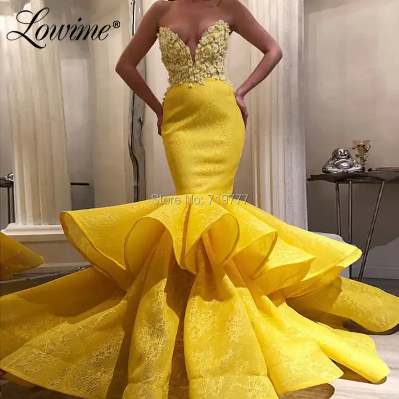 yellow couture dresses