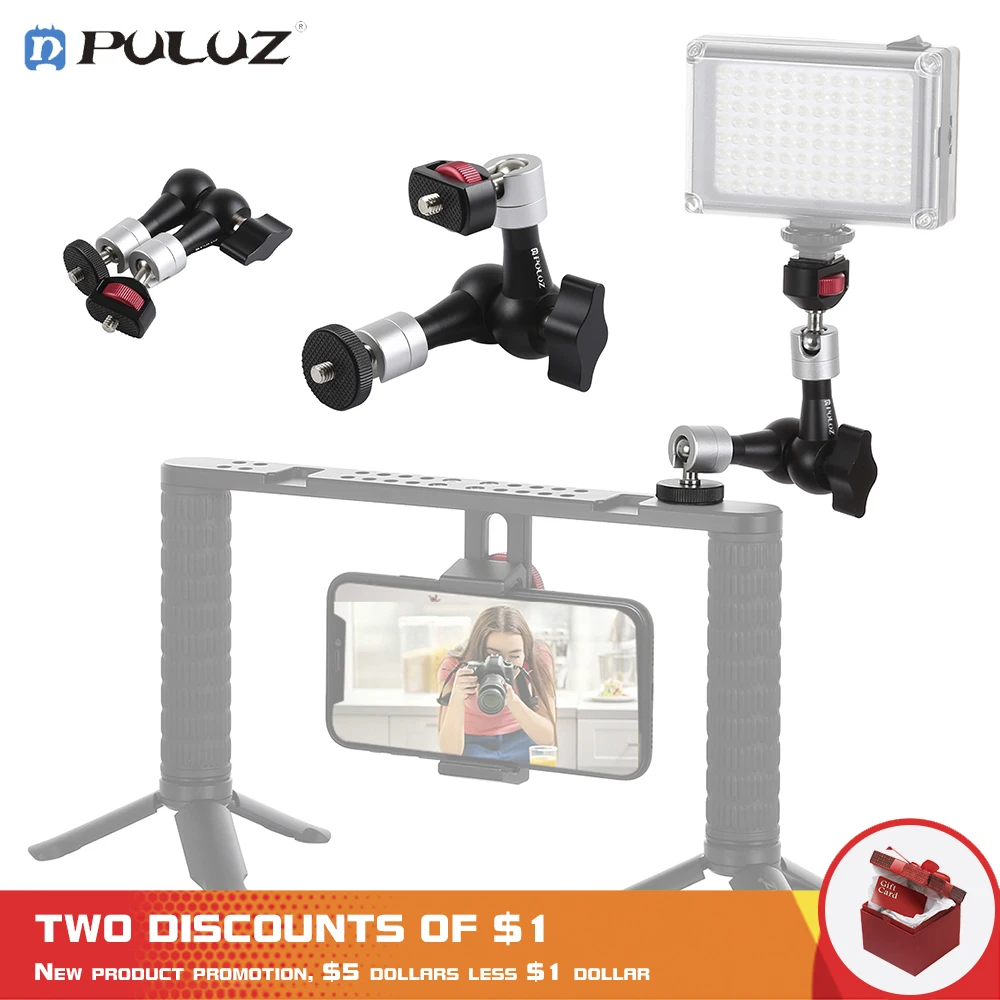 

PULUZ 6 inch/11 inch Aluminium Alloy Adjustable Articulating Magic Arm Rig for DSLR Rig LCD Monitor LED Light Camera Accessories