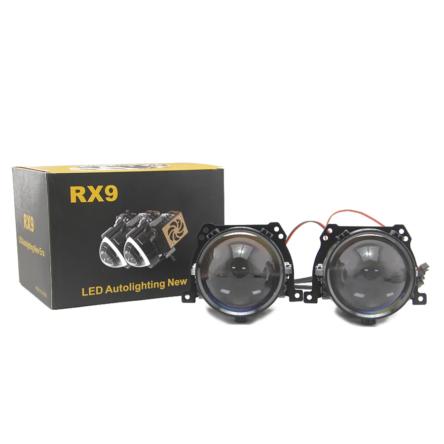 

BEDEHON RX9 2.5 Inch RHD Bi LED Projector Lens Retrofit Headlight 6000K 1 Set Car Light Accessories High Beam Projector Lens LED