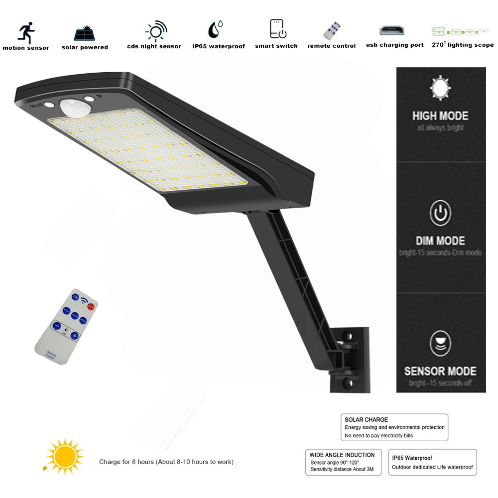 

3 режима Водонепроницаемый с кронштейном во дворе светильник наружная уличная Ночная безопасность стена Сад #