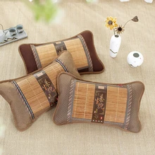 New Cozy Exquisited Binding Embroidered Bamboo Health Preserving Pillow Linen Cotton Throw Bed Pillow Core for Home Hotel