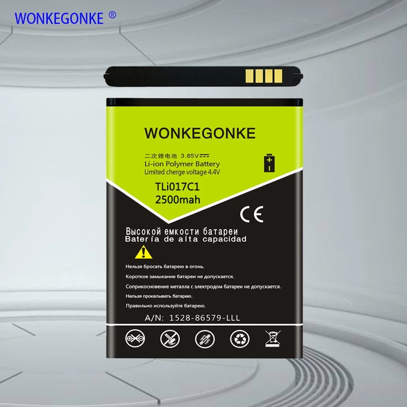 WONKEGONKE TLI017C1 батарея для Alcatel One Touch PIXI 3 4 5 &quot5019D 5017D 5017A 5017X5017 5027B TLi017C2 батареи |
