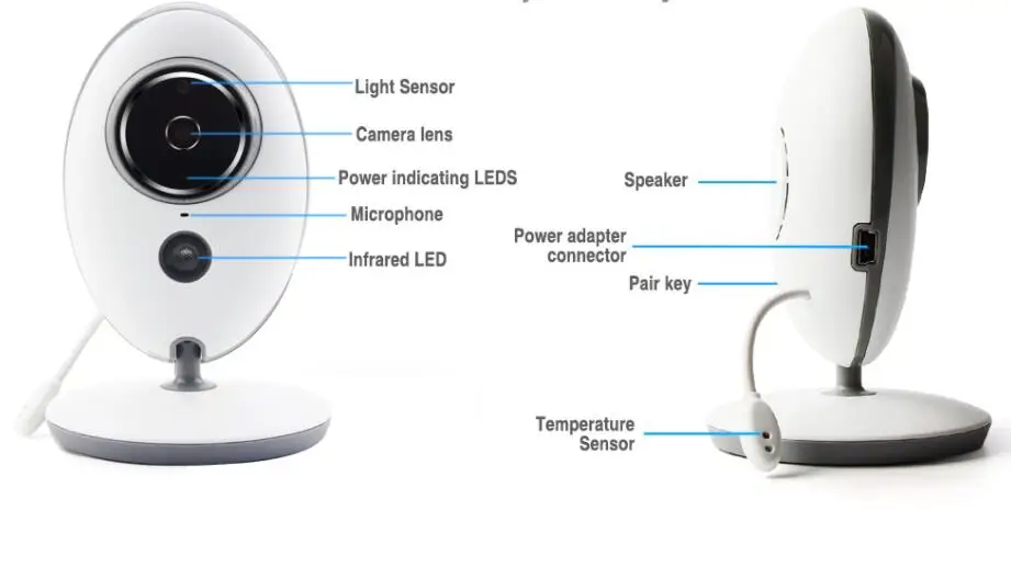 Wireless Video Baby Monitor VB605 2.4 Pollici di Sicurezza Di Colore Della Macchina Fotografica Int