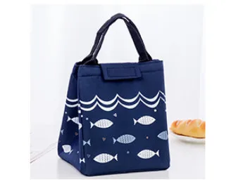 Горячая новинка изолированная сумка для кемпинга сумка-тоут Оксфорд коробка сумка-холодильник сумки высокого качества водонепроницаемые сумки для обедов - Цвет: Navy Blue