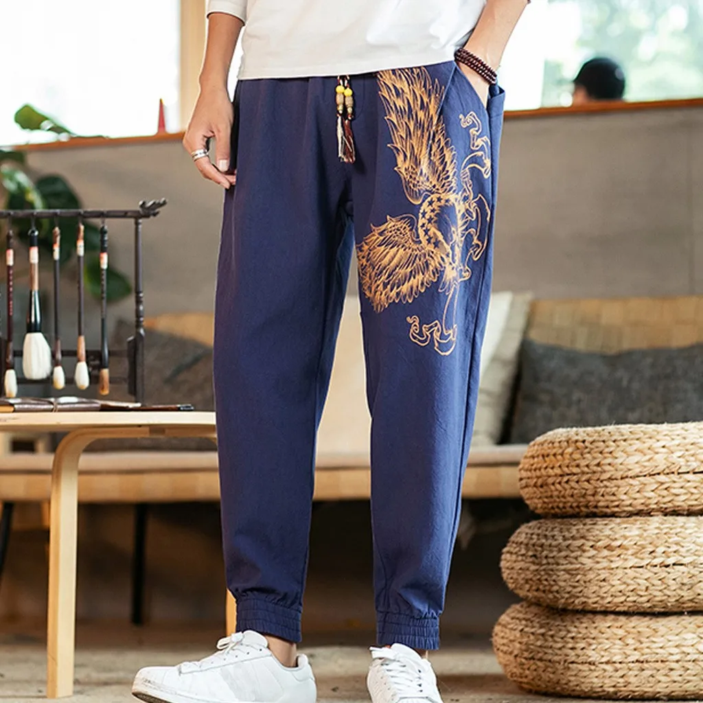 Pantalones hombre, Мужские штаны, повседневные, размера плюс, свободные, с принтом, для улицы, спортивные, шаровары, длинные штаны, ropa hombre roupas