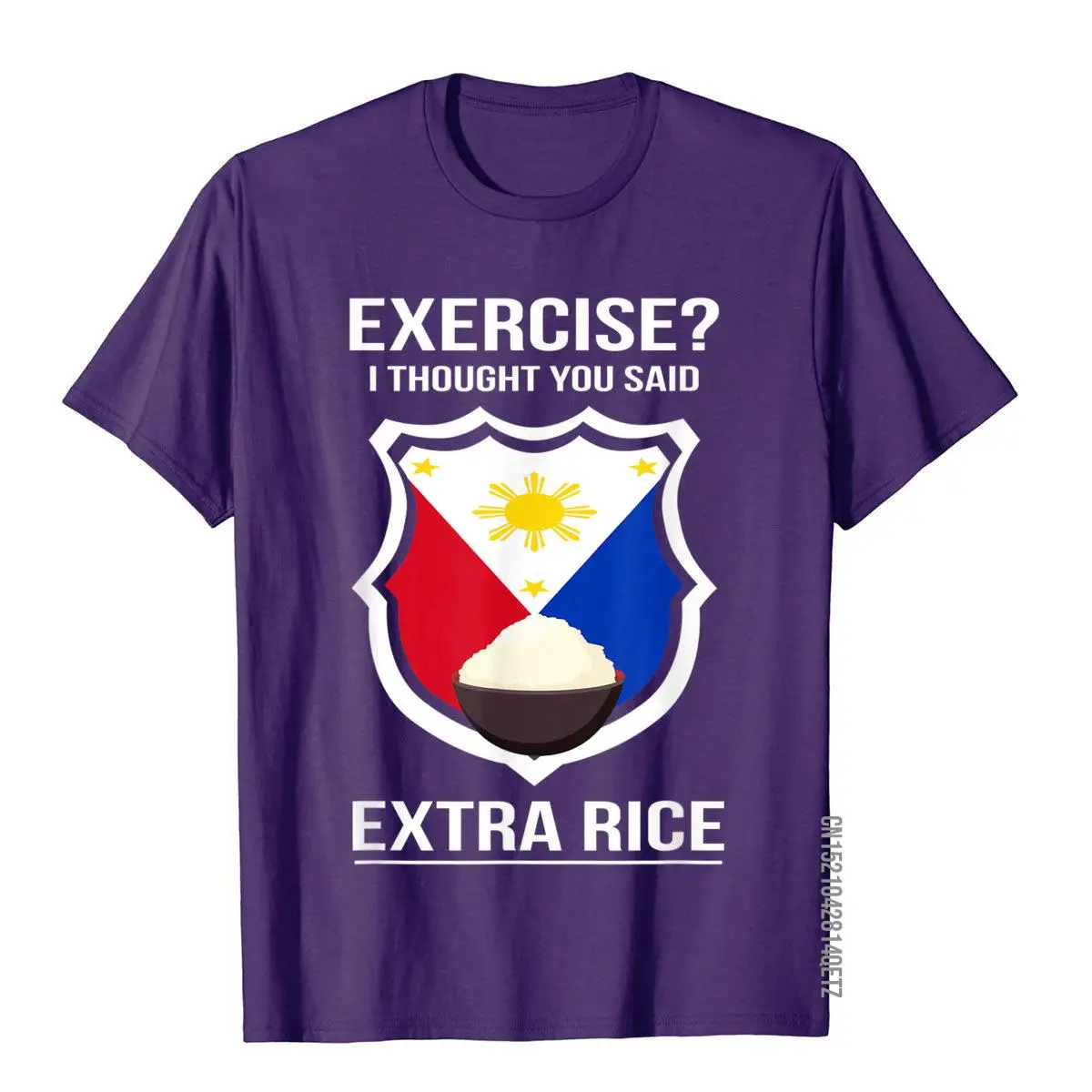 Funny Filipina Filipino Food Joke Rice Philippines T-Shirt__B8510purple