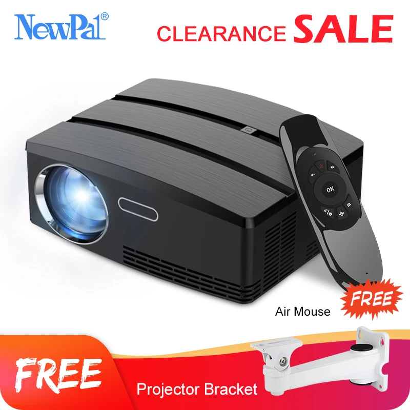 Newpal проектор GP80 Mini Проекторы Android 6 01 4K / 2K WIFI Bluetooth Simplebeamer Поддержка HDMI DLNA Miracast LED