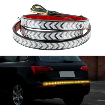 

LEEPEE DRL Running Light 1/1.5 Meter Flexible Truck Tailgate LED Strip Car-Styling Car LED Pickup Arrow 12V Brake Turn Signal