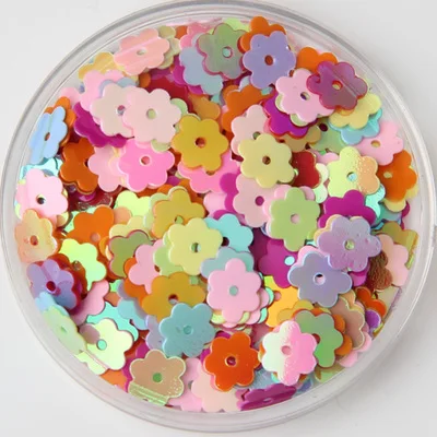 6mm flat flower Блестки с блестками Единорог цветок оболочки форма русалки ПВХ свободные блестки для Diy кляп шитье Свадебный декор конфетти 20 г - Цвет: 6mm flat flower